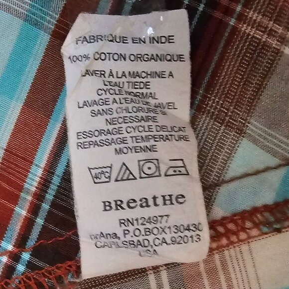 Prana Men's Plaid Pearl Snap Button Front Short Sleeve Hike Camp Shirt Size XL - Picture 9 of 11